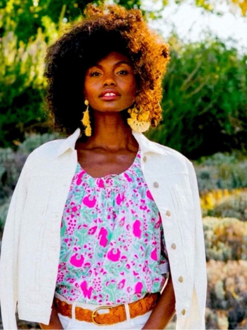 Pomander Place  Laurent White Denim Jacket